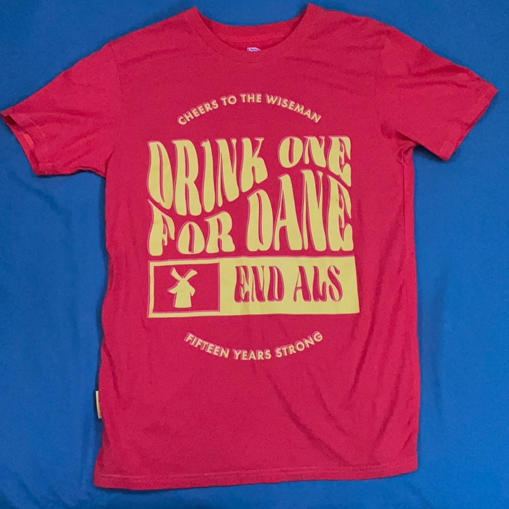 Dutch Bros “Drink One For Dane” T-Shirt Mens Med.